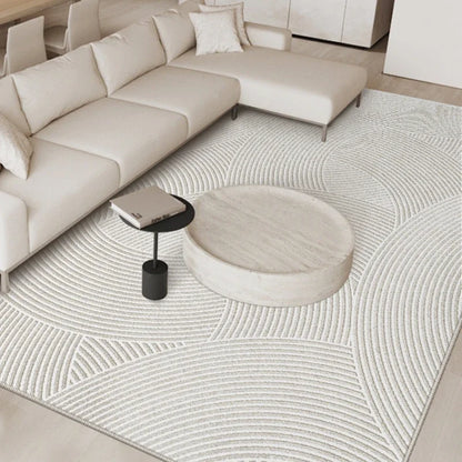 French Cream Light Luxury Washable Large Area Rug