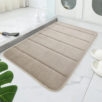 Bathroom Coral Velvet Mat Soft Comfortable Quick-Dry Absorbent Non-Slip Toilet Rug Machine Washable Home Decor