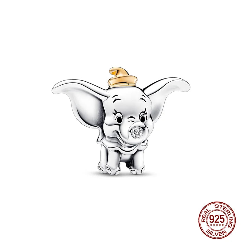 Disney S925 Sterling Silver Charm Beads For Women Bracelet