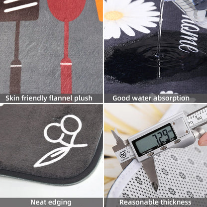 Multi-Purpose Sponge Absorbent Mat Non-Slip Kitchen Bathroom Rug Moisture Absorption Machine Washable Carpet