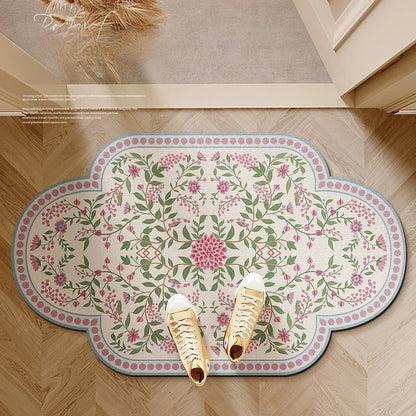 Rural style bathroom, diatomaceous earth floor mat, hygienic, absorbent, quick drying, wear-resistant, good care, anti slip
