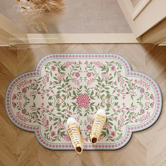 Rural style bathroom, diatomaceous earth floor mat, hygienic, absorbent, quick drying, wear-resistant, good care, anti slip