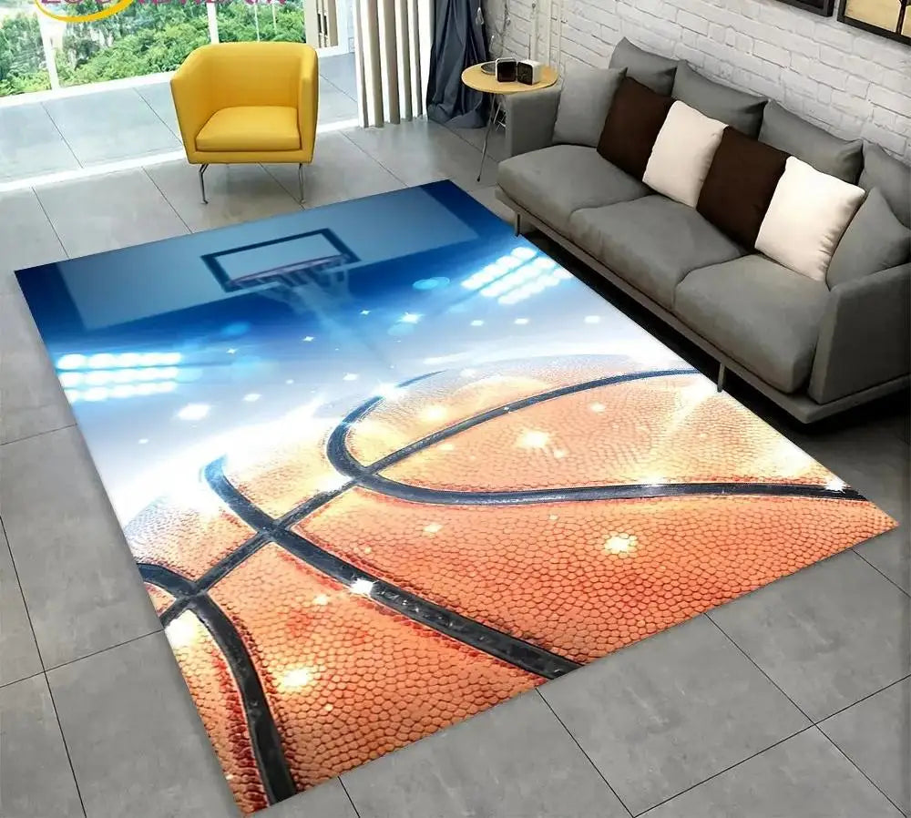 Basketball Cartoon Indoor Non-Slip Area Rug