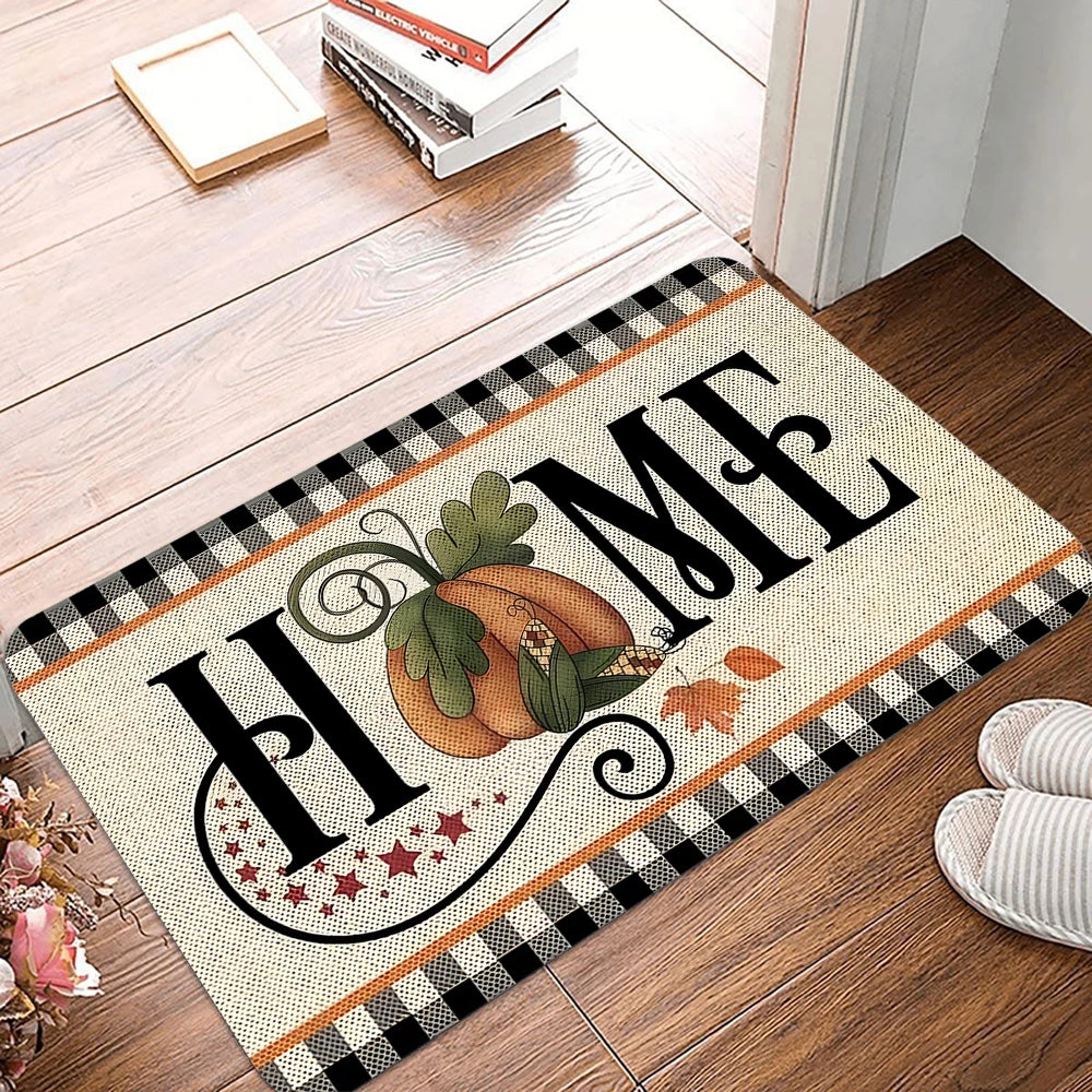 Happy Fall Pumpkin Autumn Door Mat