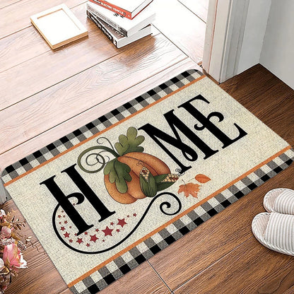 Happy Fall Pumpkin Autumn Door Mat