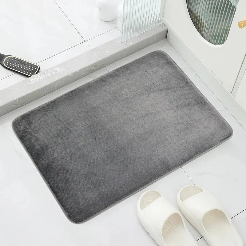 Elegant Memory Foam Bath Mat Soft Comfort Non-Slip Stain-Resistant Rug Bathroom Bedroom Kitchen Home Decor