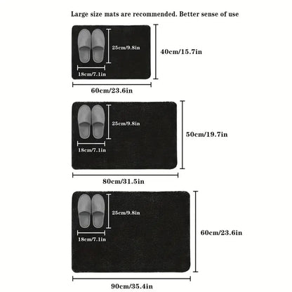 Super Absorbent Long Hair Bathroom Floor Mat Non-Slip Bath Door Mat Bedroom Home Decoration