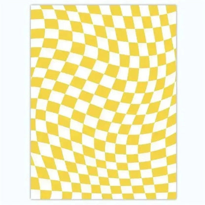 Purple Chessboard Plaid Area Rug