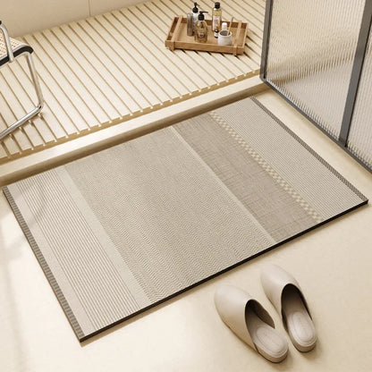 Modern Diatom Mud Bathroom Floor Mat Non-Slip Absorbent Toilet Door Entry Carpet
