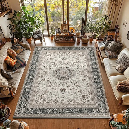 Retro washable anti-slip soft area rug