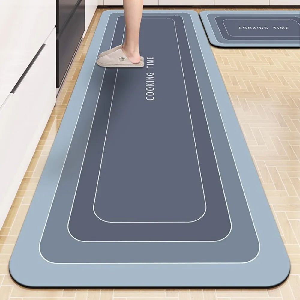 VIKAMA Kitchen Non-Slip Oil-Absorbent Waterproof Floor Mat Door Carpet Home Decor