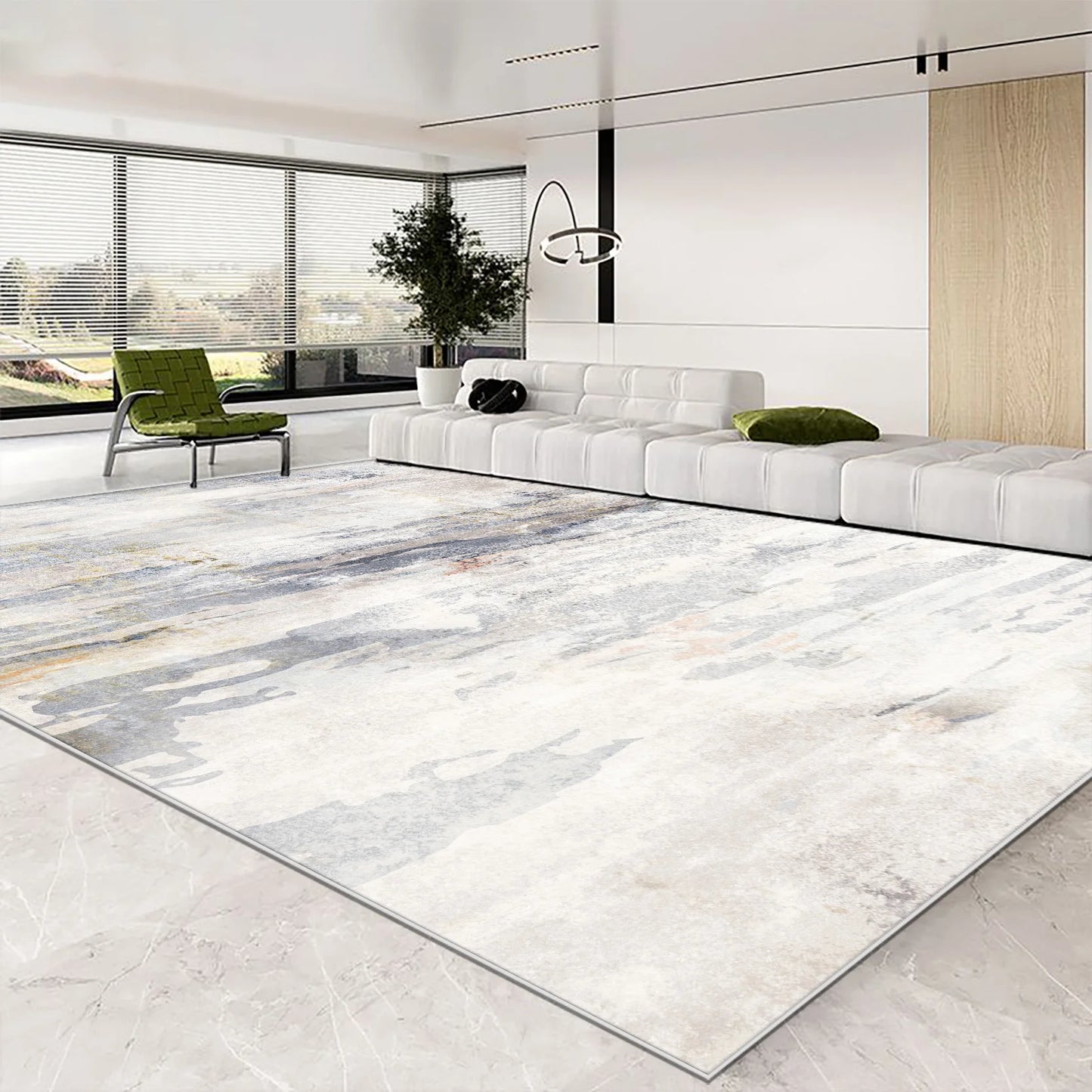 Abstract Style Easy-Clean Non-Slip Area Rug