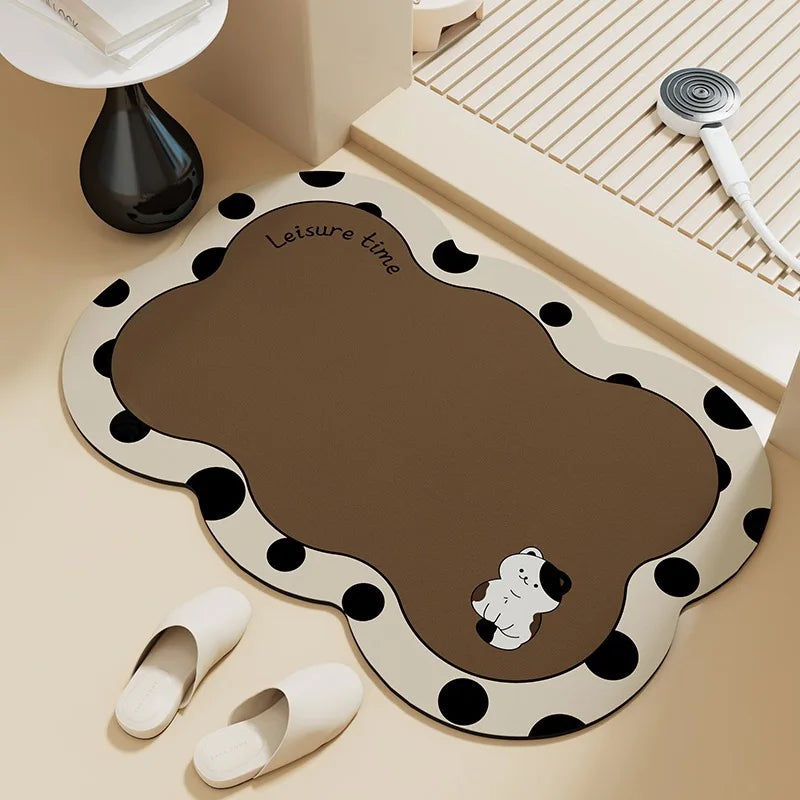 Cute cartoon quick-dry non-slip mat