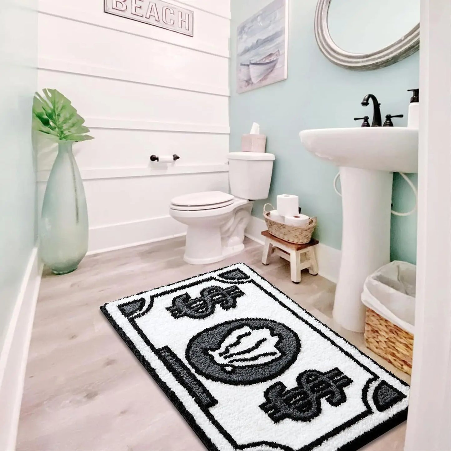VIKAMA Coin SpongeBob Rug Non-Slip Bedroom Living Room Entry Mat Home Decor