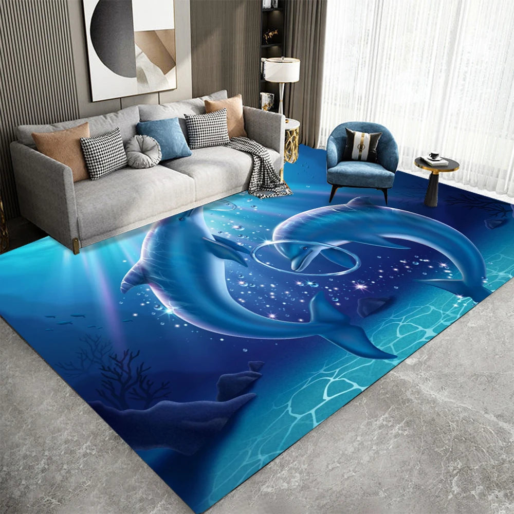 3D Ocean Animal Area Rug