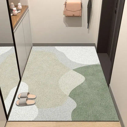 Nordic PVC silk ring non-slip door mat