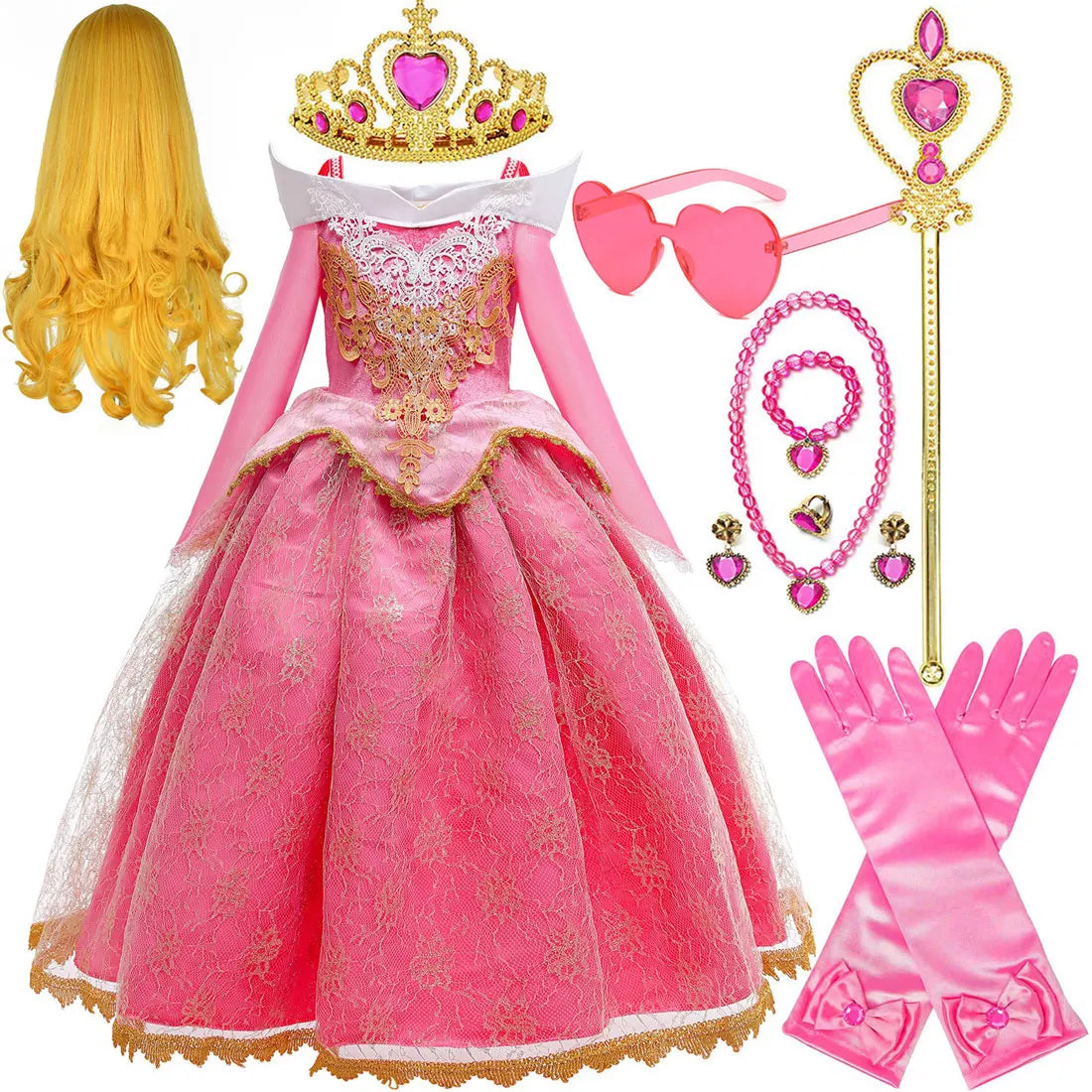 Disney Aurora Sleeping Beauty Princess Dress For Girls