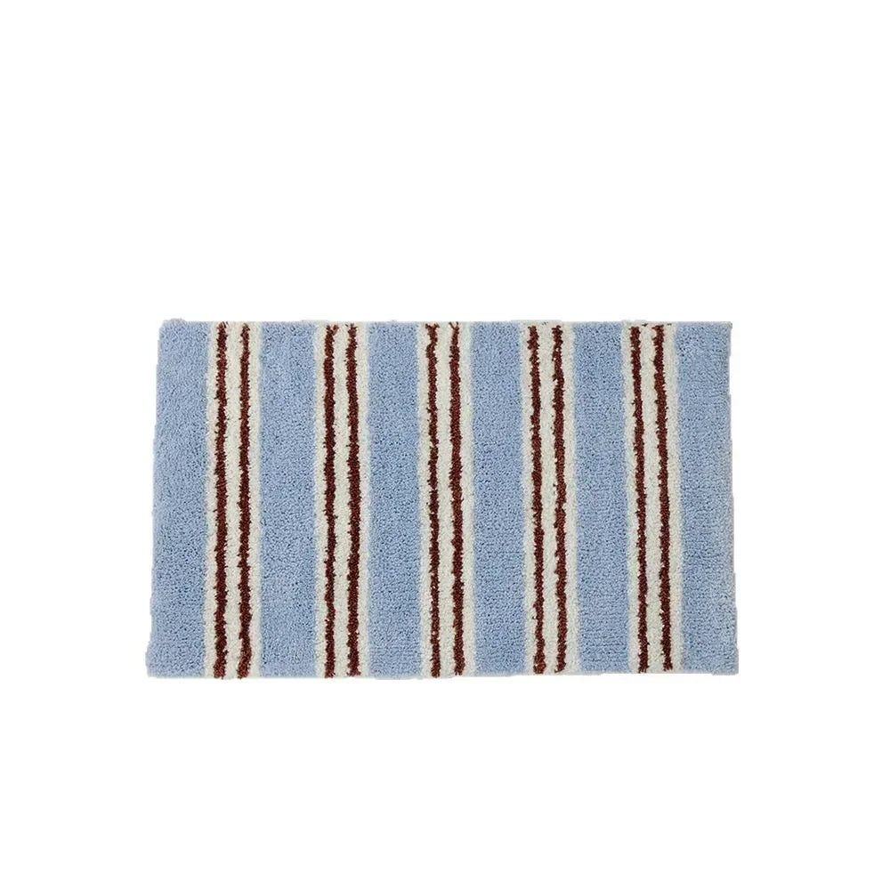VIKAMA Korean-Style Soft Shaggy Rug: Slip-Resistant, Water-Absorbent, and Washable Bathroom and Entryway Decor Rug