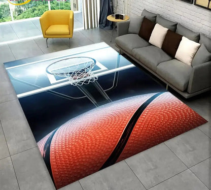 Basketball Cartoon Indoor Non-Slip Area Rug