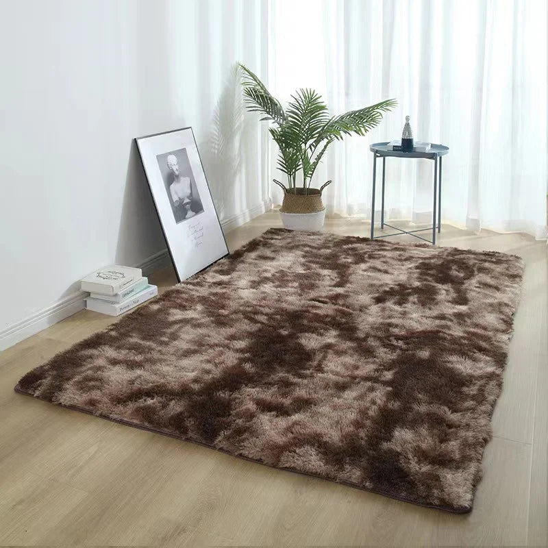 VIKAMA Silk Wool Rug 40×60 cm Soft Washable Bedside Living Room Nursery Mat Home Decor
