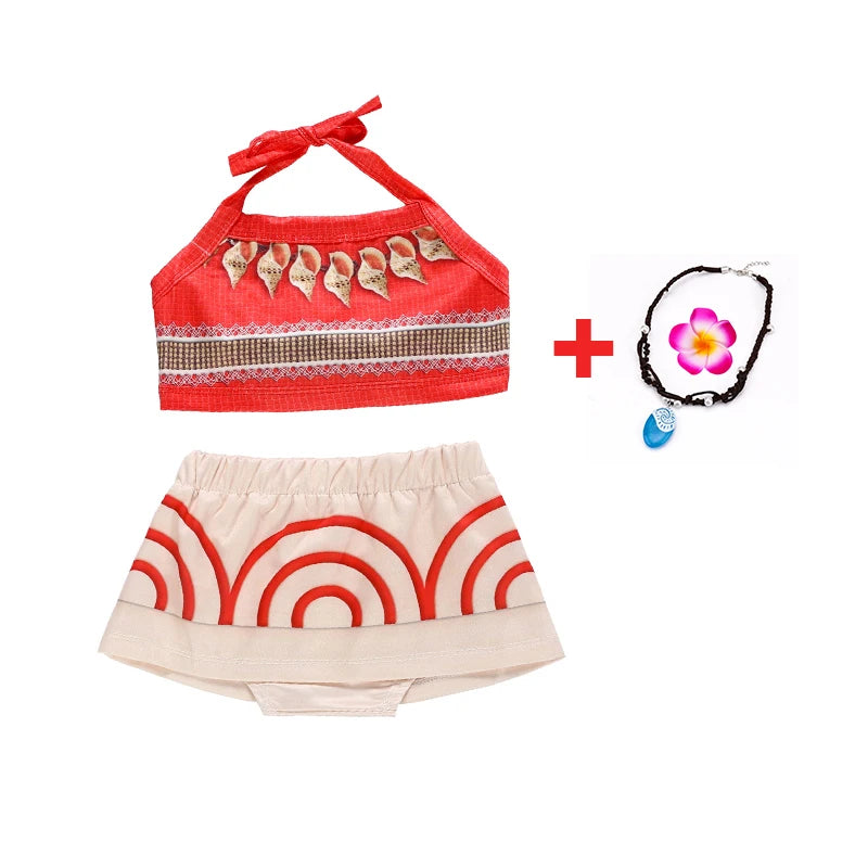 Disney Moana Ocean Adventure Costume Dress For Girls