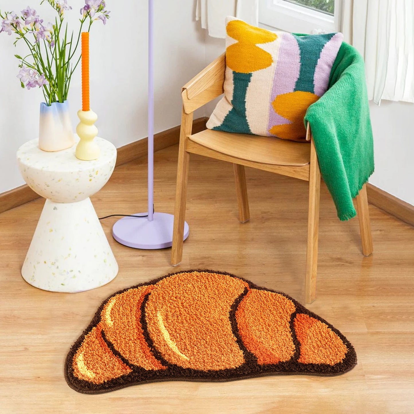 LAKEA Croissant Fluffy Non-Slip Area Rug
