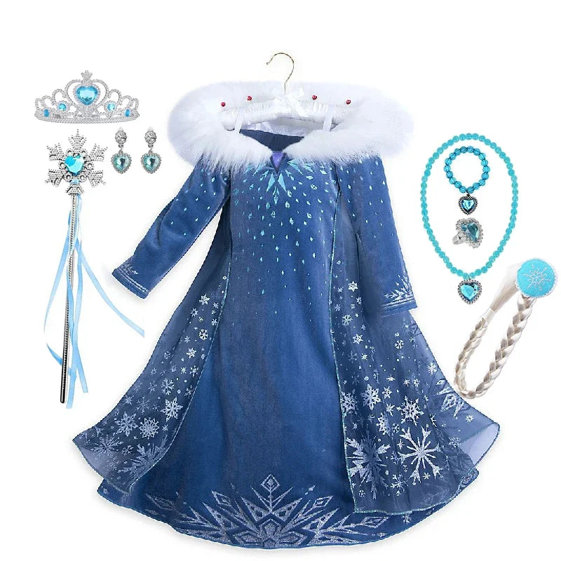 Disney Frozen Elsa Princess Costume Dress For Girls