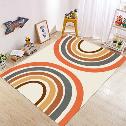 Cute Rainbow Kids Square Carpet