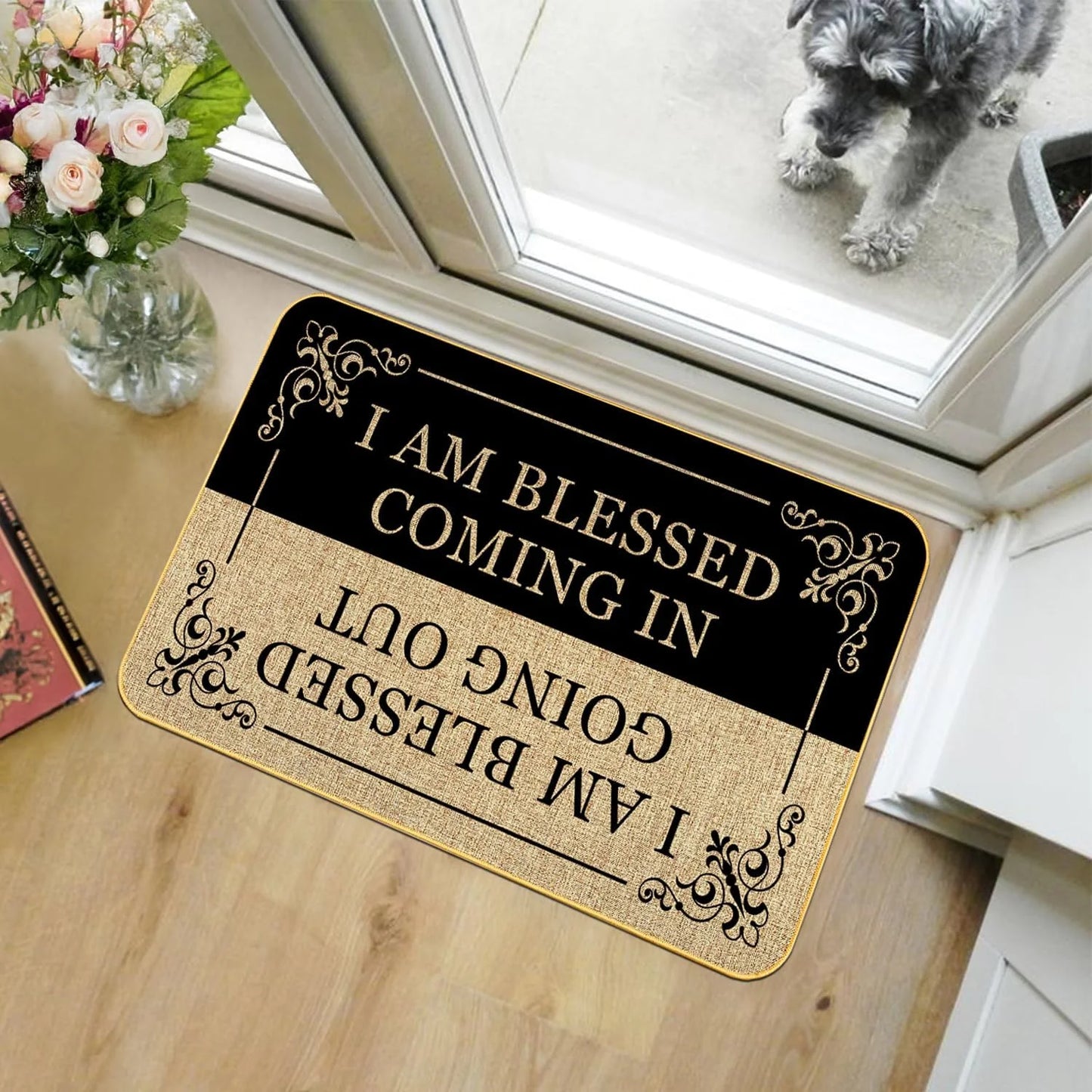 Funny Blessed Welcome Door Mat