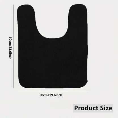 U-Shape Bathroom Floor Mat Non-Slip Absorbent Toilet Bath Mat Home Decoration