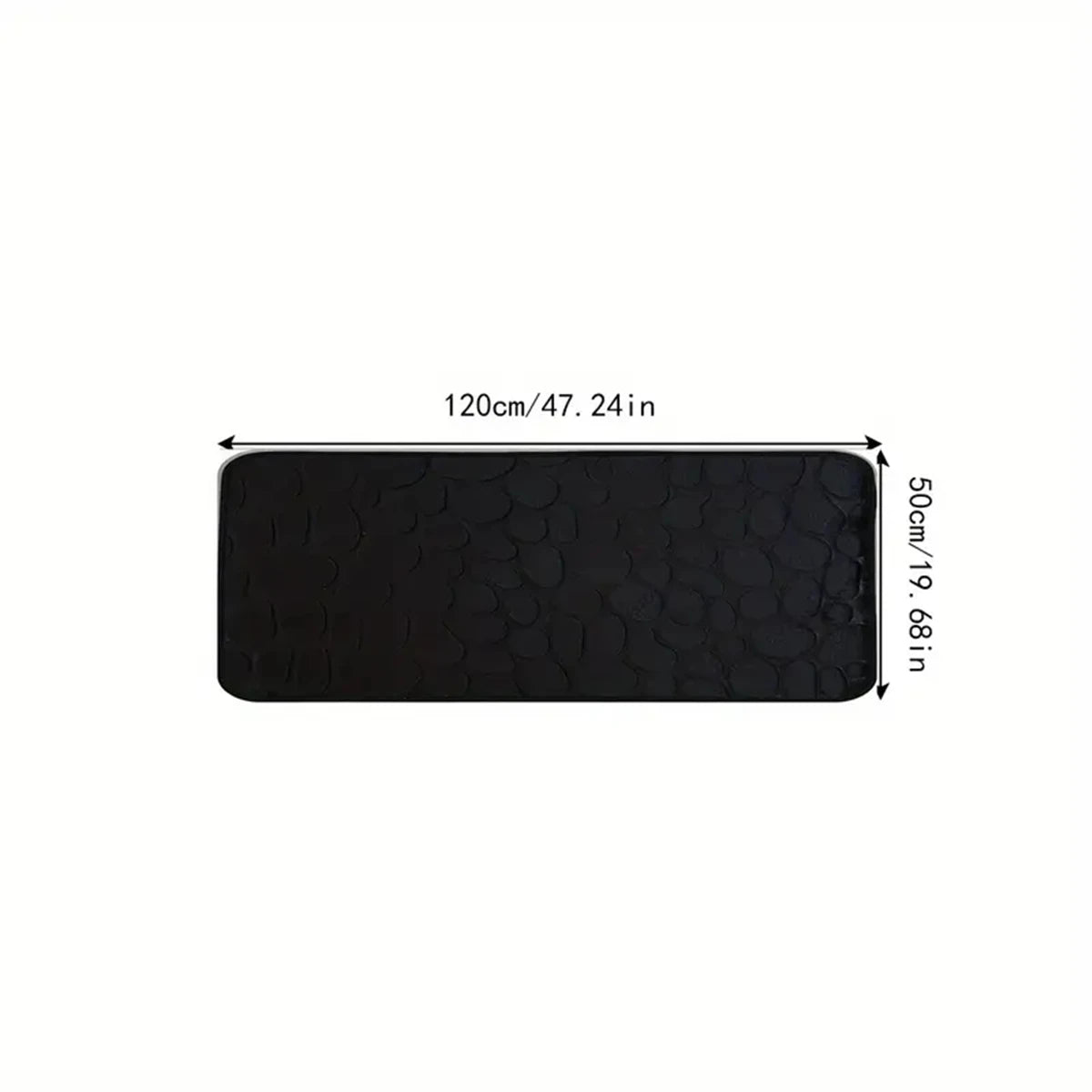 Large Size Bathroom Floor Mat Non-Slip Absorbent Long Strip Bathtub Rug 19.7x47.2in Home Decor