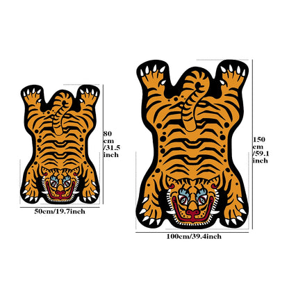 VIKAMA Cartoon Tiger Carpet Non-Slip Kids Bedroom Living Room Floor Mat
