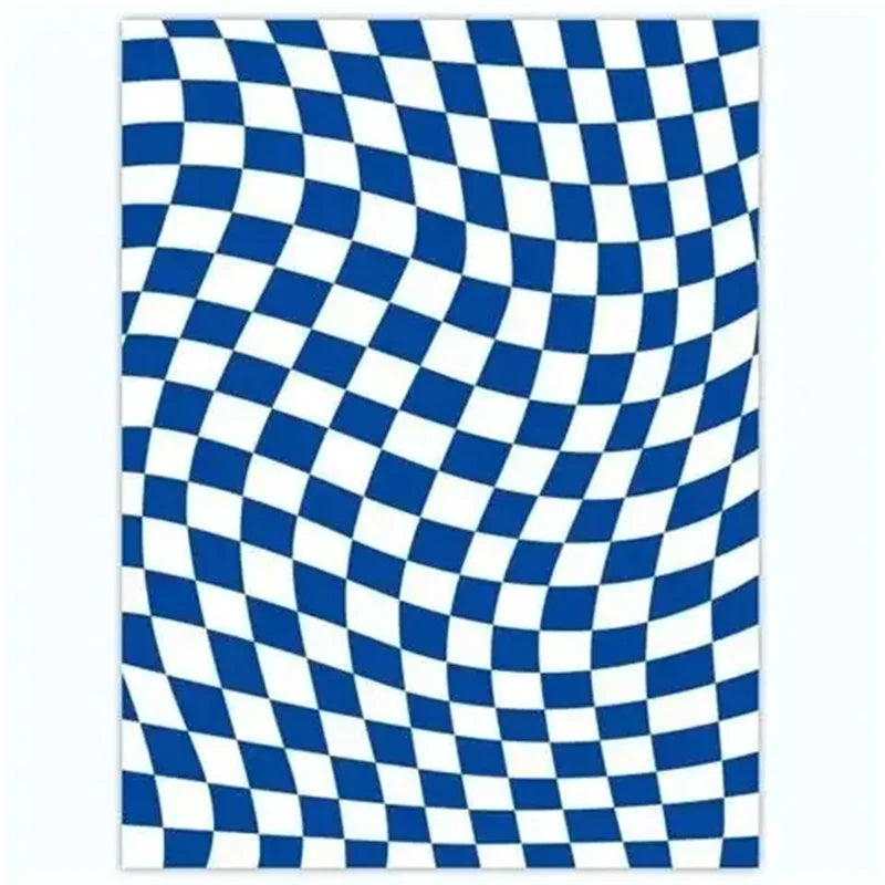 Purple Chessboard Plaid Area Rug