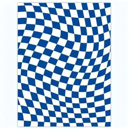 Purple Chessboard Plaid Area Rug