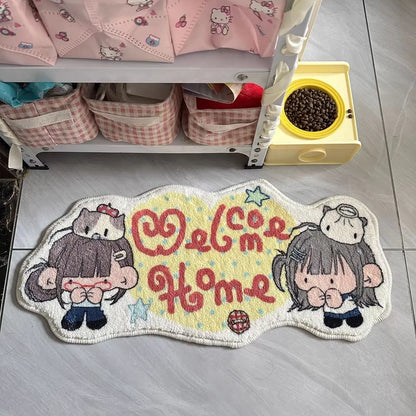 VIKAMA Cute Cartoon Plush Carpet