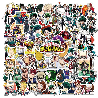 Mixed Anime Waterproof Sticker Set 100 Pieces