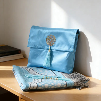 Portable Muslim prayer rug set