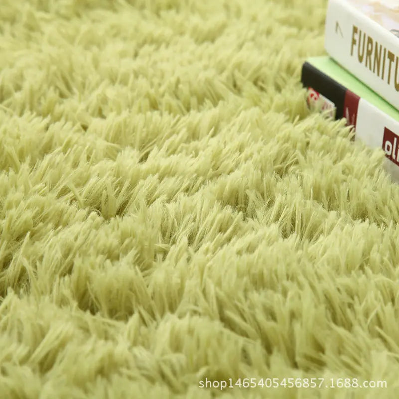 Gradient Silk Wool Rug Non-Slip Machine Washable Bedroom Living Room Kids Room Carpet Home Decor