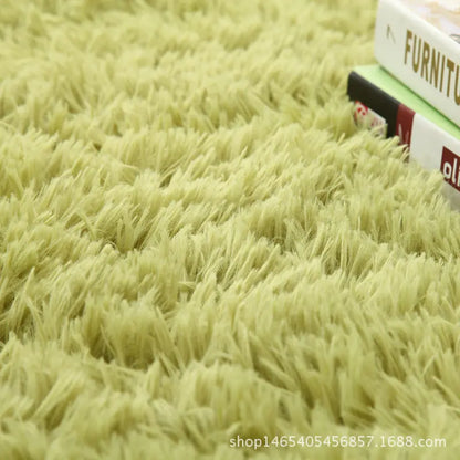 Gradient Silk Wool Rug Non-Slip Machine Washable Bedroom Living Room Kids Room Carpet Home Decor
