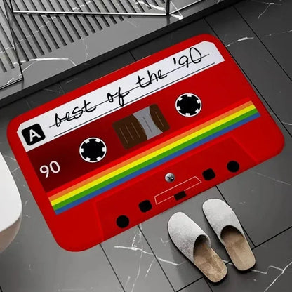 Retro Cassette Tape Music Theme Doormat