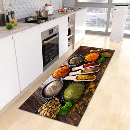VIKAMA Scandinavian Waterproof Rug Antibacterial Stain-Resistant Machine Washable Kitchen Carpet Modern Home Decor