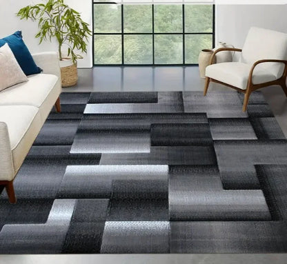 Geometric light luxury European area rug