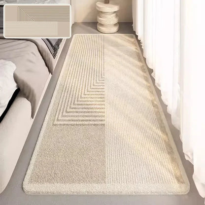 VIKAMA Minimal Line Design Non-Slip Washable Area Rug