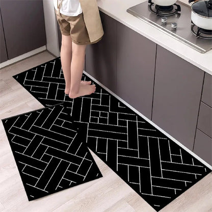 VIKAMA Modern Minimalist Personalized Bathroom Kitchen Doorway Durable Soft Carpet Non-slip Dirty Resistant Home Decoration