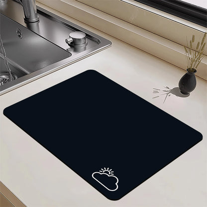 VIKAMA Absorbent Dish Drying Kitchen Mat