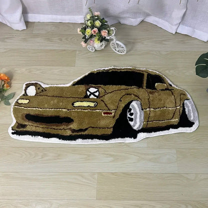 Racing car soft non-slip floor rug