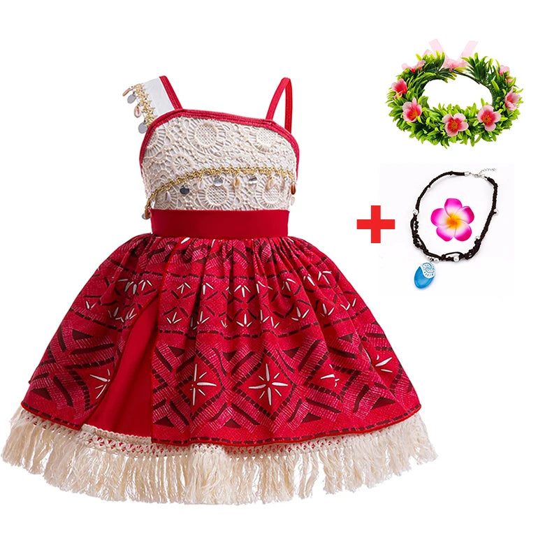 Disney Moana Ocean Adventure Costume Dress For Girls