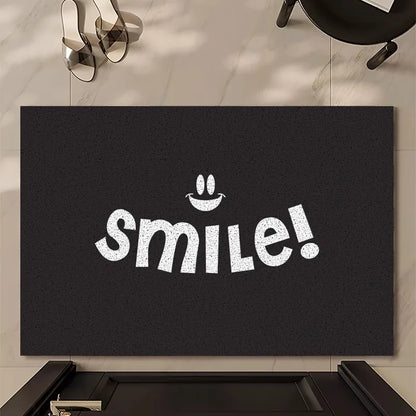 Hello Series Silk Ring Entrance Door Mat Dirt-Resistant Entry Carpet