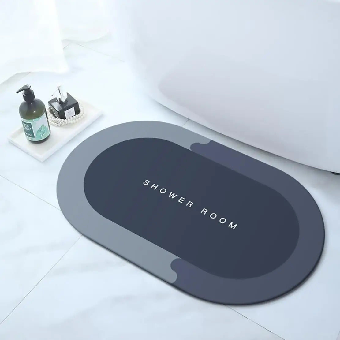 VIKAMA Diatom Mud Bathroom Mat Absorbent Non-Slip Wear-Resistant Toilet Bathtub Floor Rug Home Decor