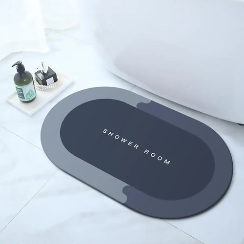 VIKAMA Diatom Mud Bathroom Mat Absorbent Non-Slip Wear-Resistant Toilet Bathtub Floor Rug Home Decor